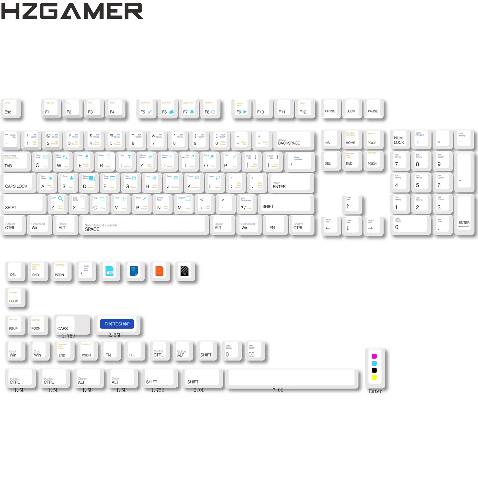 HZGAMER PBT Custom XDA Profile Keycap for Mechanical Keyboard Dye Sublimation Keycaps,