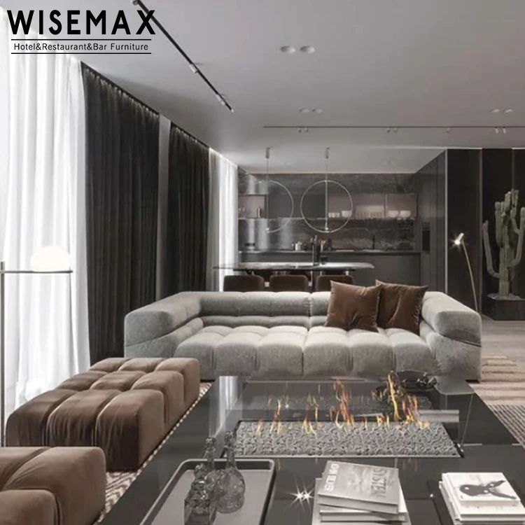 WISEMAX мебель итальянская высококачественная ткань кожаный диван набор диванов для гостиной резная обивка