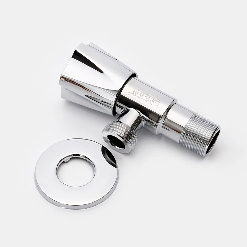Quick Open Polish Chromed High Quality Stainless steel water stop valve  1/2 90 degree angle stop cock valve