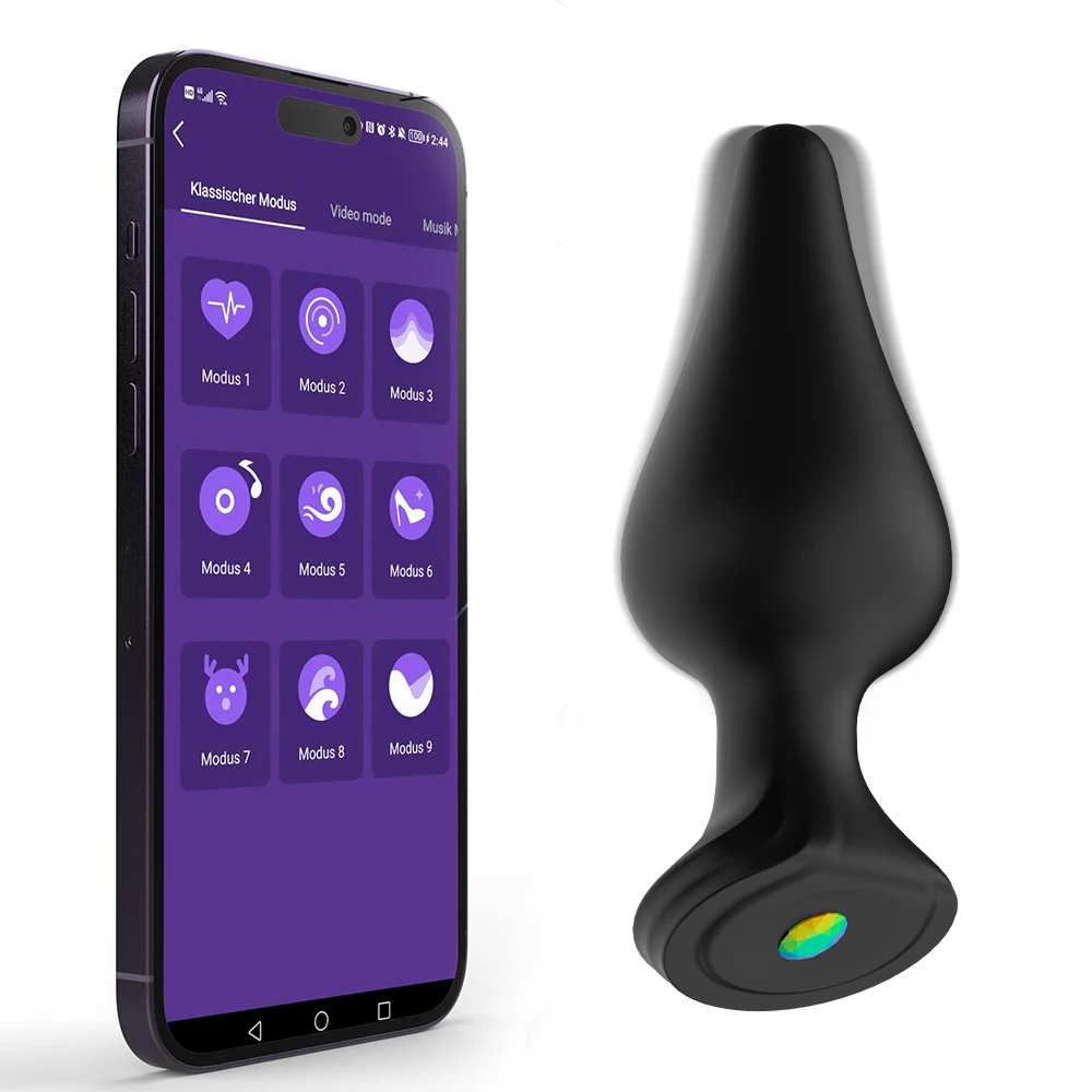 Vibrating Butt Plug Rose Sex Toys Vibrator APP Remote Control Diamond Jewelry Prostate Massager xnxx com Anal Plug for Woman Men