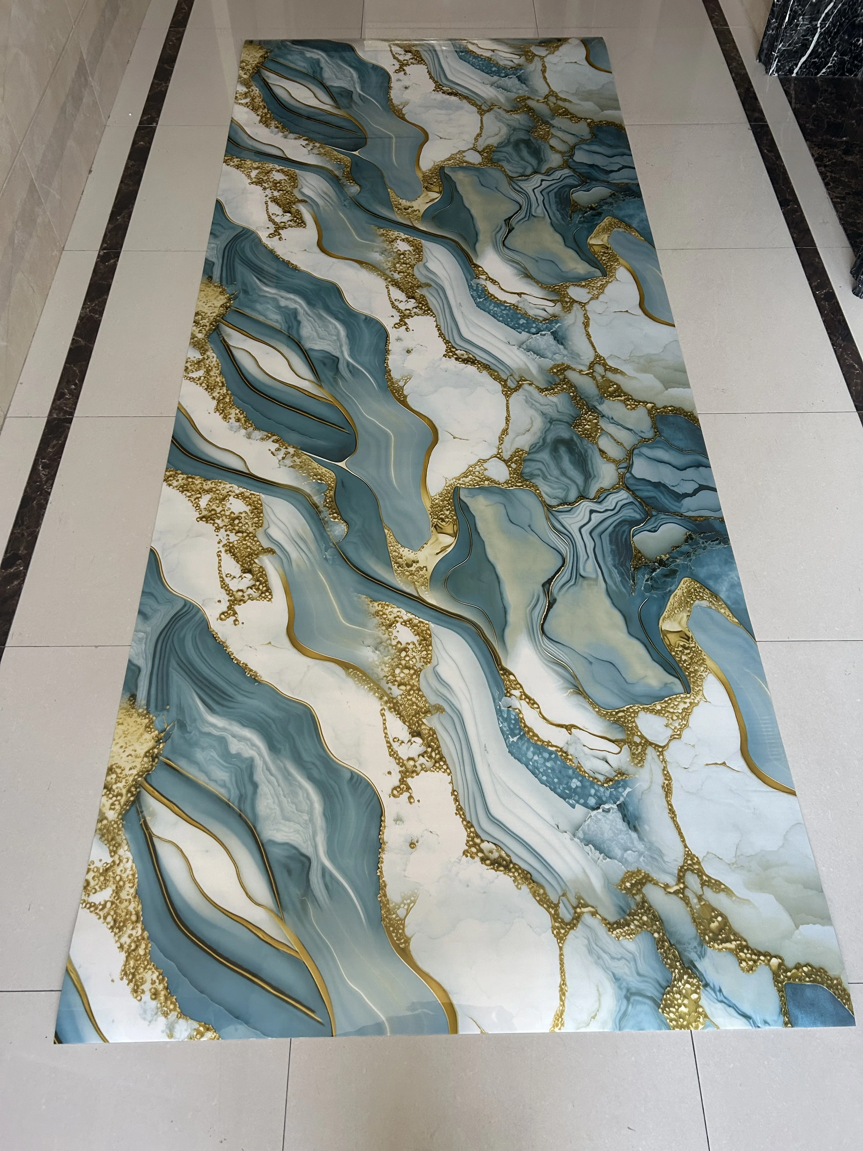 customized product size 1220*3000mm Peel And Stick Wall papers For Home Bathroom Self-adhesive Marble Sticker Decor Wallpaper