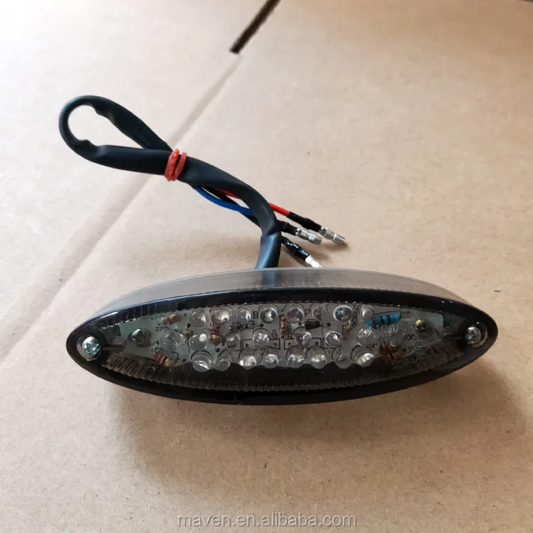 38 Models E-marked LED Motorcycle Motorbike Taillight Rear Tail Light Optional Metal Bracket