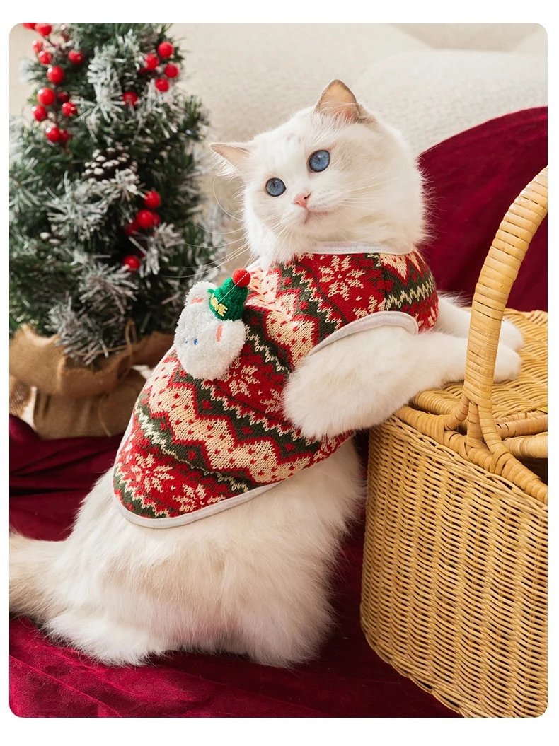 2023 new arrivals accessories fashion design warm winter pet coat cloth dog kirin beer clothes pet dog and cat christmas clothes