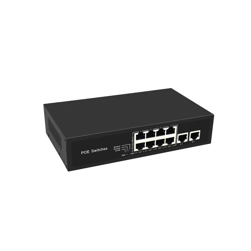  Новый тип питания Sunsoont IEEE802.3af при мощности по ethernet встроенный источник 96 Вт 8 + 2 порта переключатель