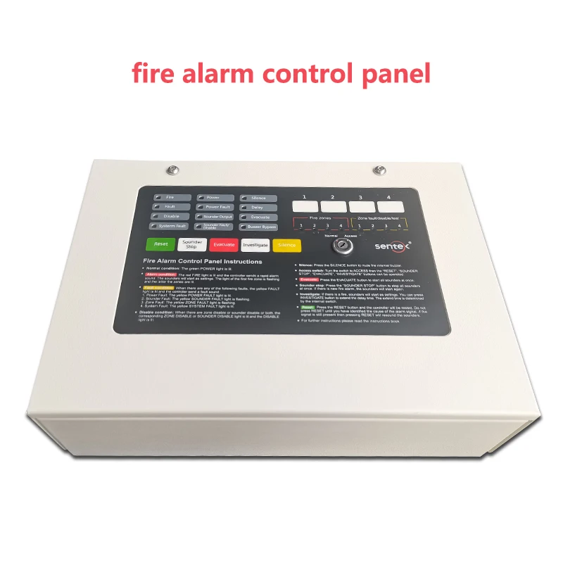 1/2/4 zone Fire alarm system Control panel Fire alarm control panel
