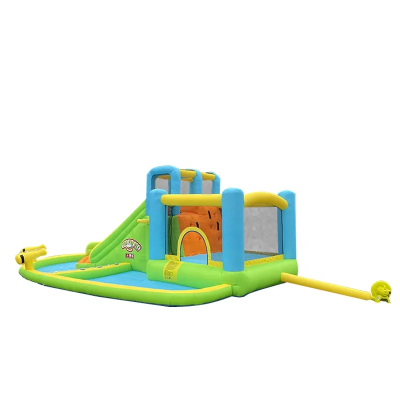 Пианино механический домик для подпрыгивания быков Коммерческая надувная двойная водная горка бассейна прыжки на поверхности замок