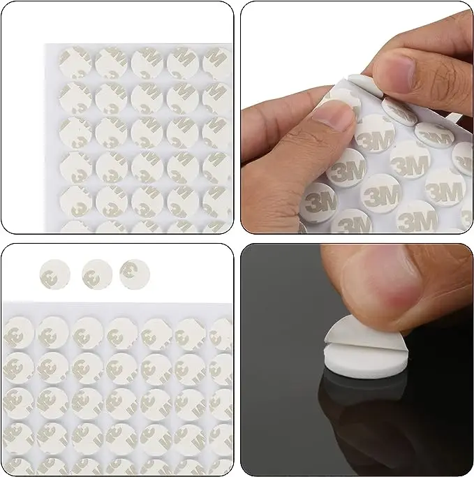 Custom EVA Adhesive Foam Dots Double-Sided Adhesive White Round Foam Tapes Adhesive Sticker Mini Glue Dots