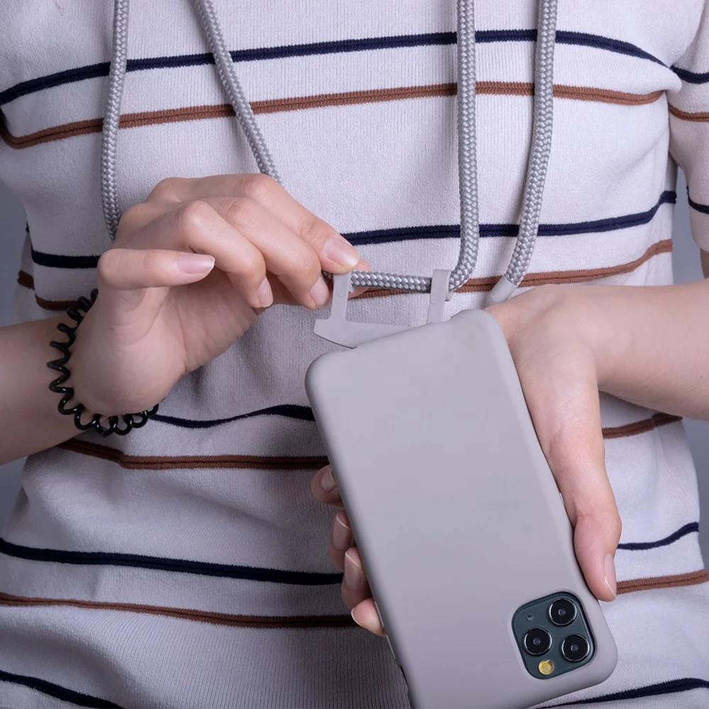 Luxury Cell Phone Case TPU Silicon Necklace Phone Cover for iphone 12 pro with Removable Lanyards for iphone 13