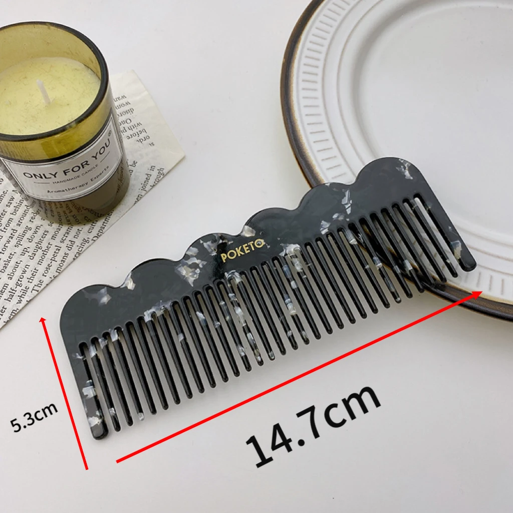 MingHe Wholesale Custom Cellulose Acetate Fashion Small Make Up Mirror Comb Set