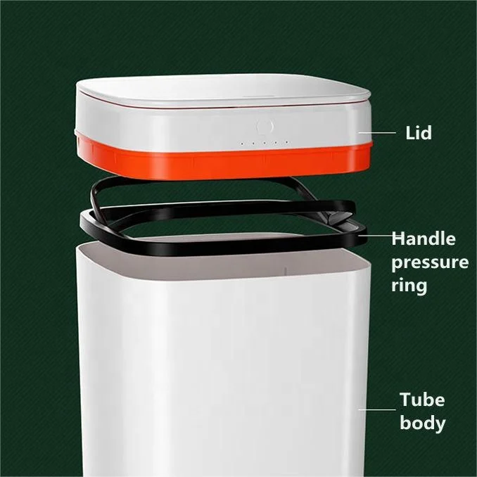 2022 New Induction 20L Touch-Free Rectangular Smart Waste Bins Automatic Trash Can