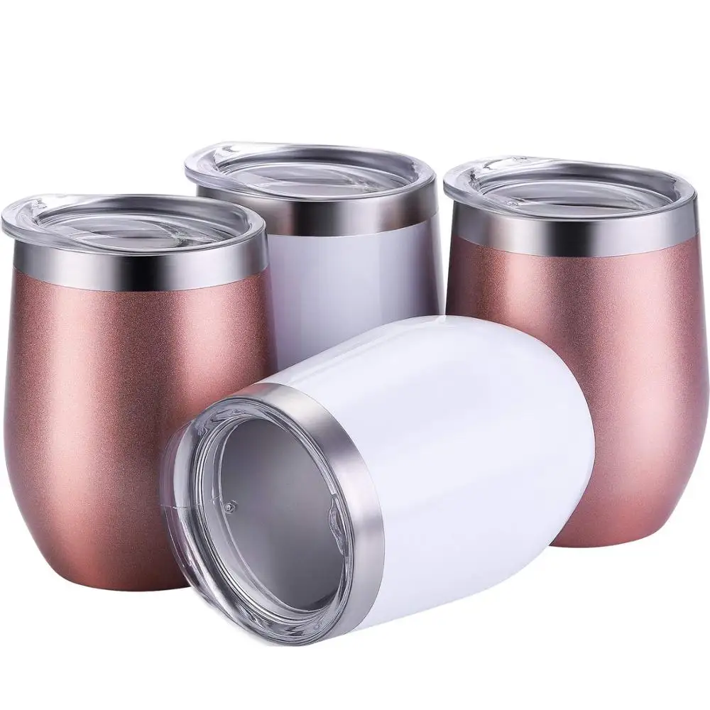 Wholesale LFGB Double Wall Vacuum Stainless Steel Stemless Wine Glass Pint Glasses 12oz Tumbler