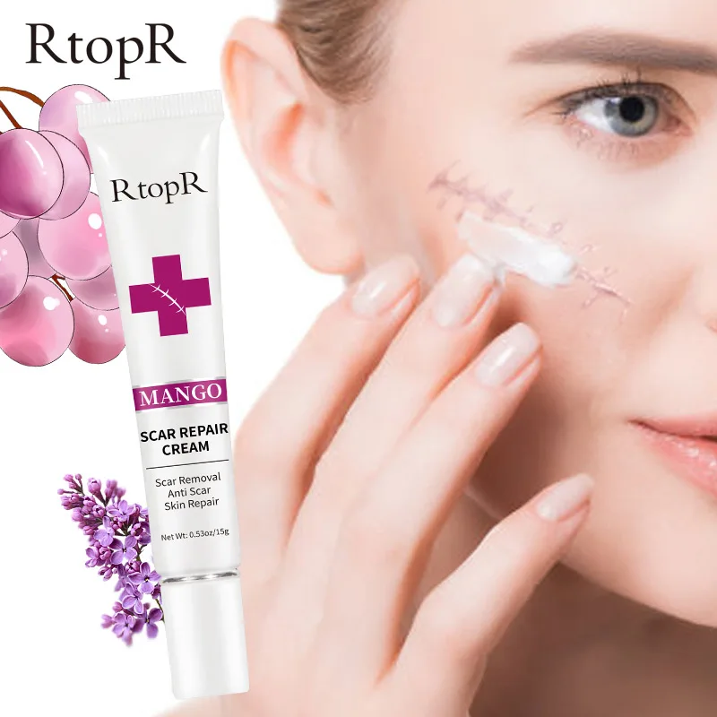 RtopR Acne Scar Stretch Marks Remover Cream Skin Repair Face Cream Acne Spots Acne Treatment Blackhead Whitening Cream Skin Care