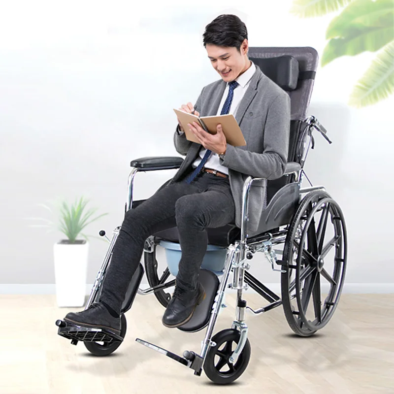 cheap manual light weight folding portable stainless steel chrome wheelchair made in china