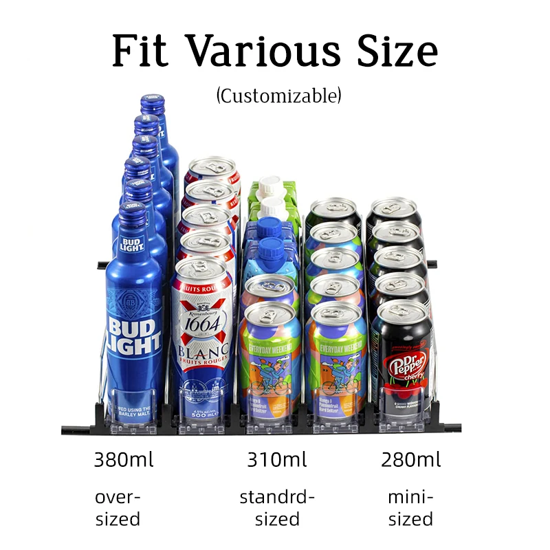 Automatic Pusher Glide Drink Dispenser Fridge Drink Organizer Soda Can drink dispenser organizer for refrigerator