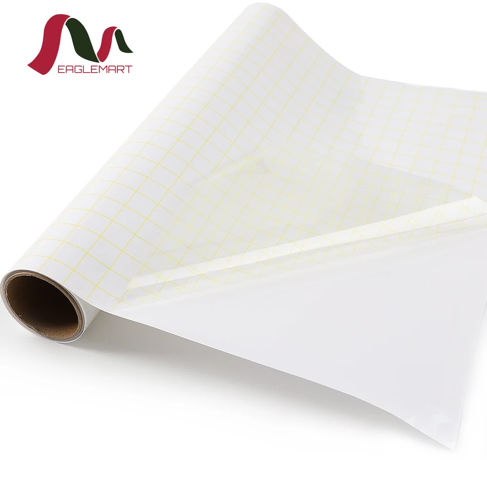 PVC Clear Adhesive Plastisol Transfer Film Glossy Transfer Film With Yellow Square Liner High sticky