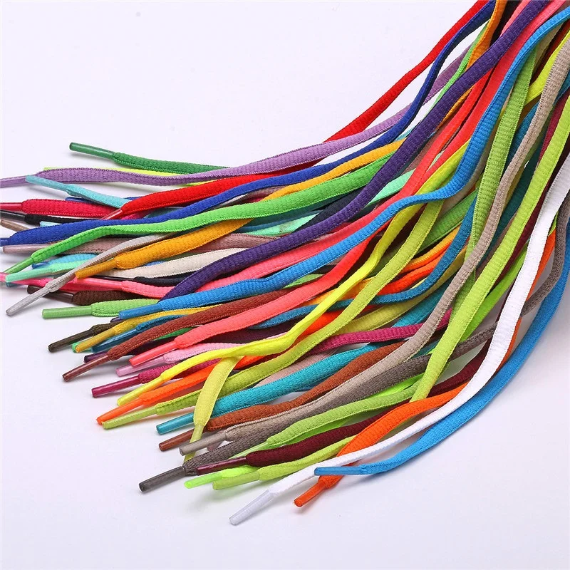 Fashion Colorful 6mm Oval shoelaces Trainer shoe laces colorful Decorative Shoelaces