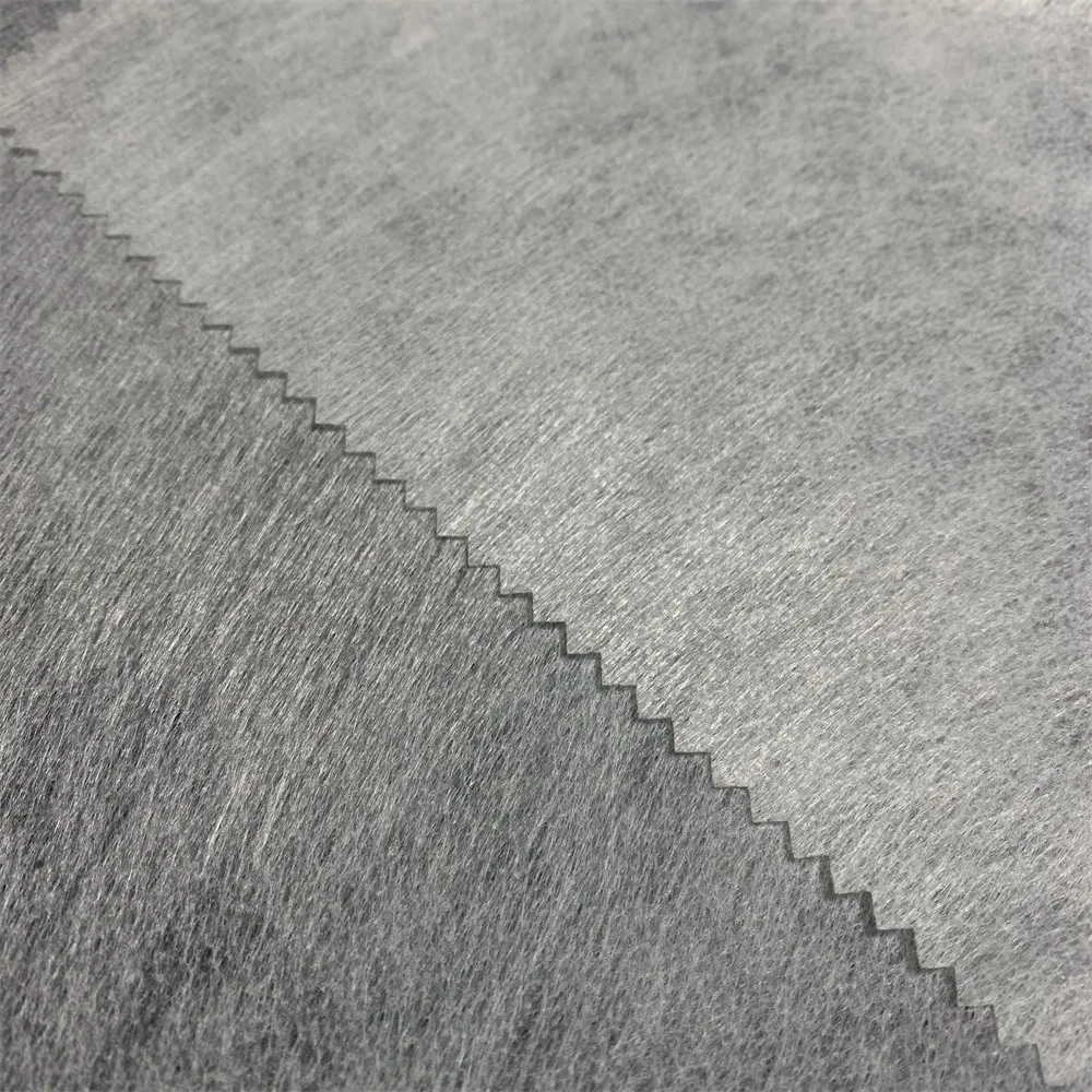 Hot sale 100% Polyester Fusible Spunlace Nonwoven interlining non woven interlining fabric for cloth