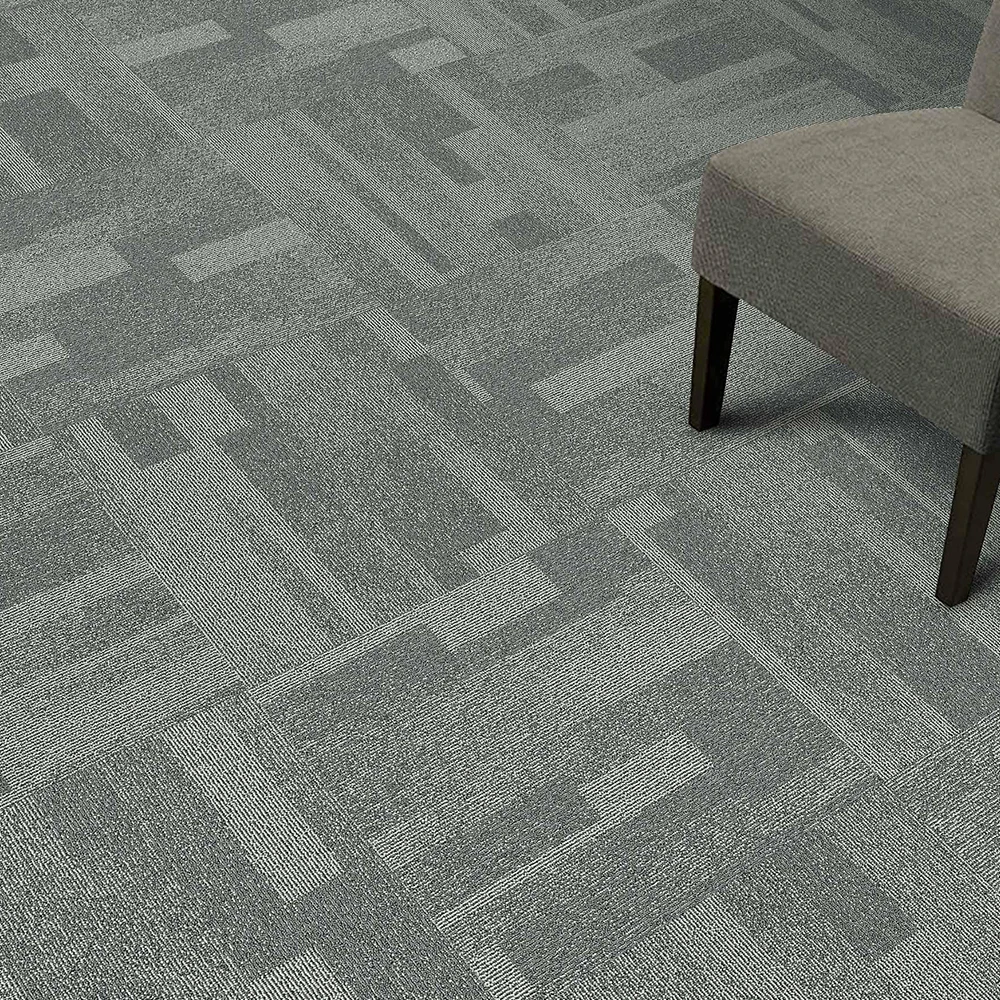 High Quality Modern Wrinkle Polypropylene Acoustic Floor Carpet tiles Fabric Tufting pvc back Carpet Squares Tiles