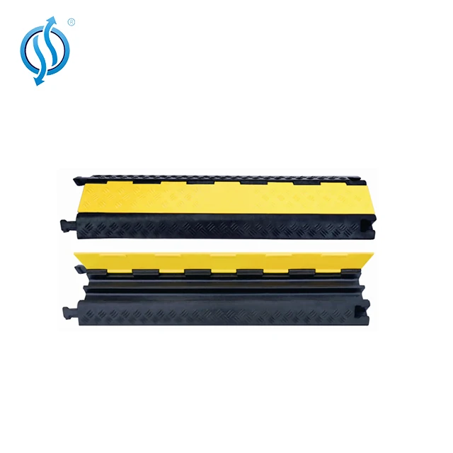Rubber guard dog Cable protector 2 channel, Cable protector speed bumper bumps, cable protector ramps for using Various places