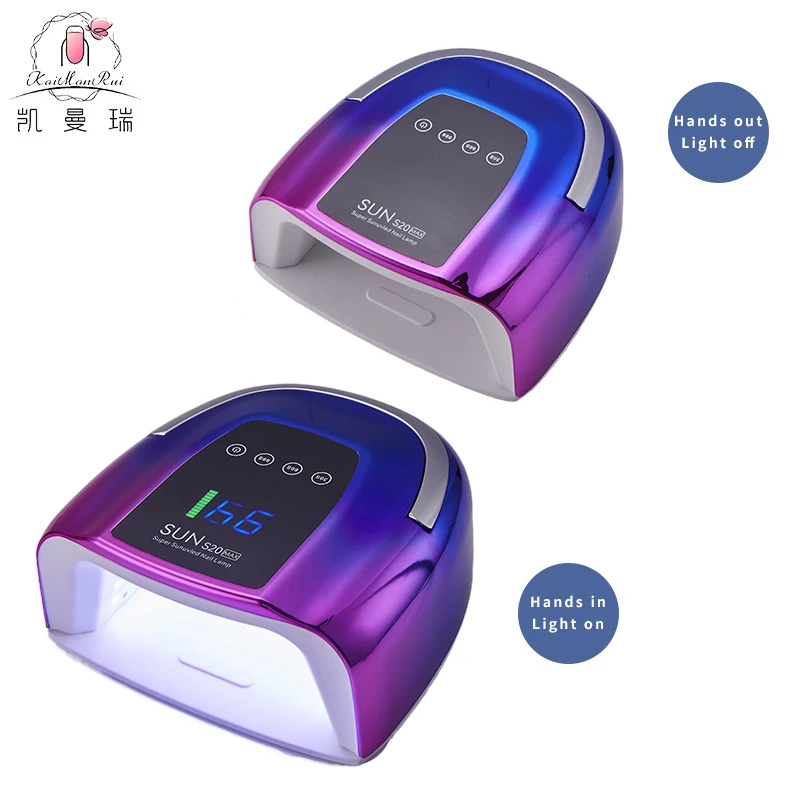 With Factory custom 48pcs LED Portable Nail Gel Dryer Battery Powered Cordless Rechargeable UV LED Nail Lamp for Nails