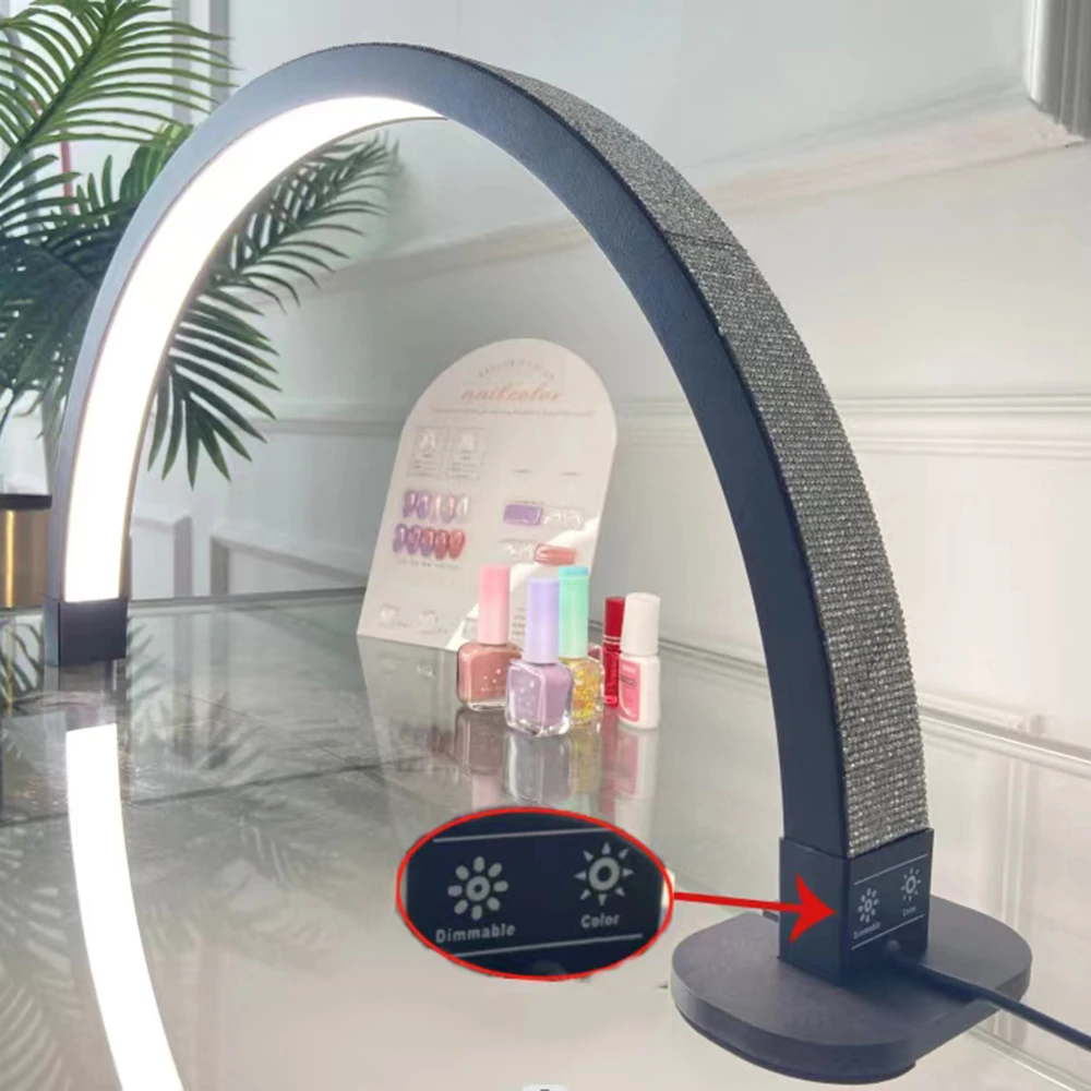 Half Moon Lash Nail Light Rhinestone Smart Half 48w Wholesale Professional Led Nail Table Lamp Solon LED Lamp