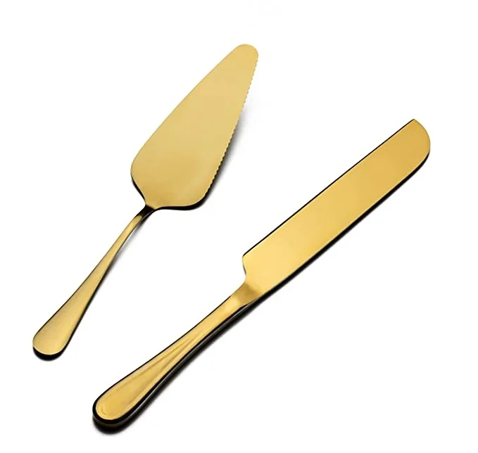 Factory 10 inch Bread Knife Stainless Steel Serrated Baking Cake Knife Stainless steel Cake Cutter and Pie Spatula Cake Server