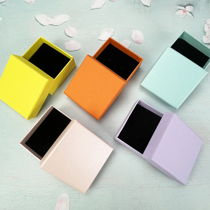5.5*5.5*3 CM  Recyclable Paperboard Heaven And Hell Jewelry Box Ring Earring Necklace Gift Cover The Jewelry Packaging Box