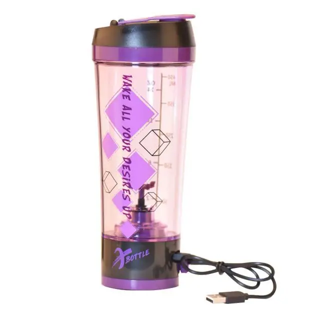 Portable Electric USB Rechargeable Stainless Steel Water Bottle Protein Mixing Cup