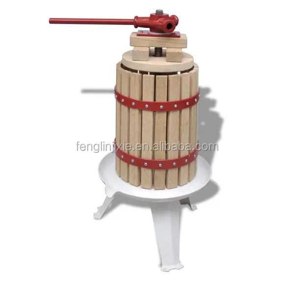 6L Classical wooden fruit press juicer wine manual press for family