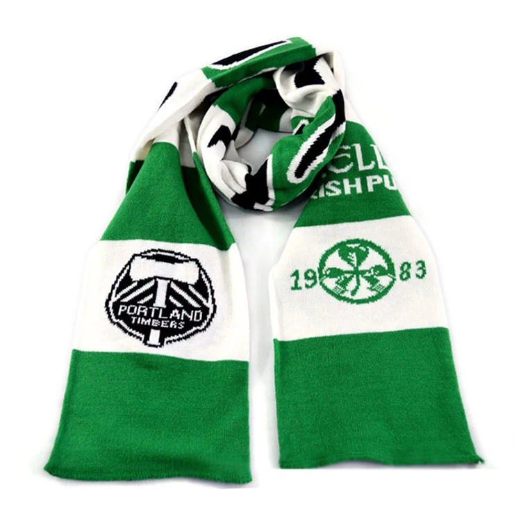 Custom Multi Color Personal Printed Fan Cheering Scarves Soccer Football Club Fan Scarf