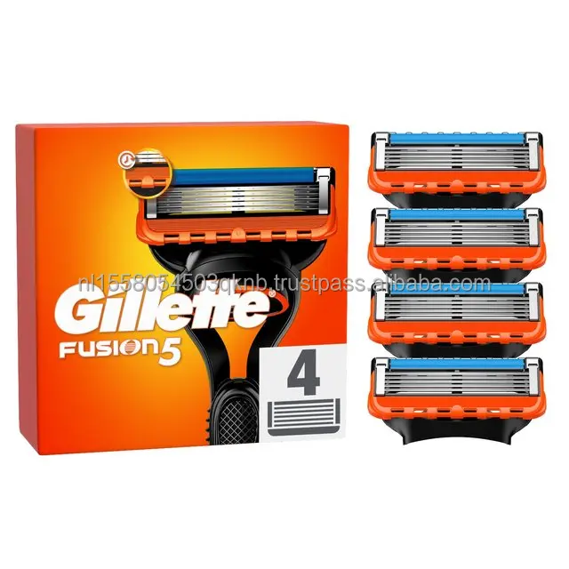 Gillette Fusion 5 and Mach 3 Razors Effective Before After Shaving Tool, Pack of 24 Razor Blade Refills with Precision Trimmer