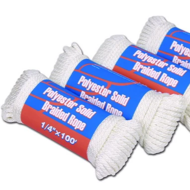 white polyester anchor line/ fishing rope/ marine rope