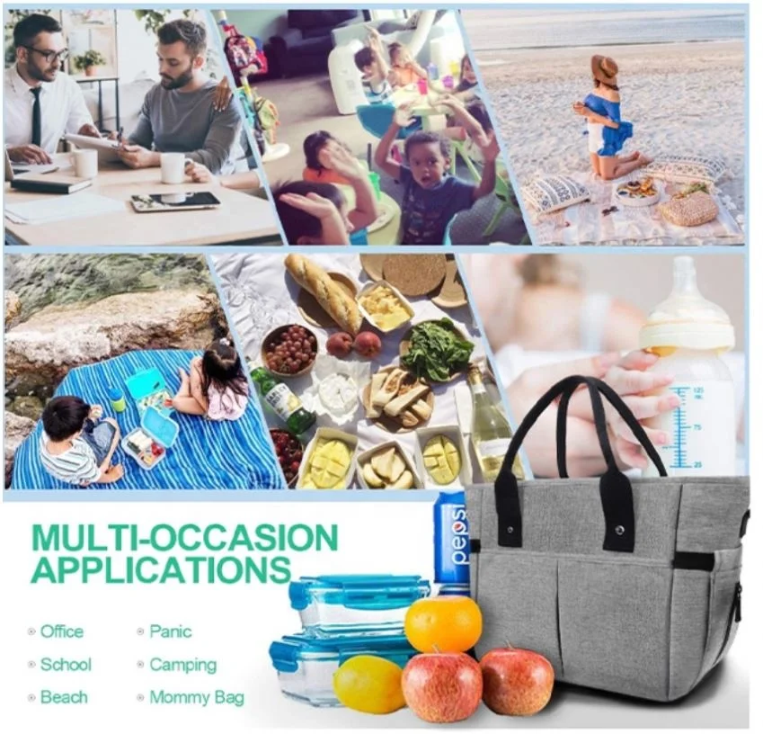 BSCI Custom Women With Shoulder Insulated Lunch Bags Tiffen Box For Adults With Plastic Lunch Bags For Adults