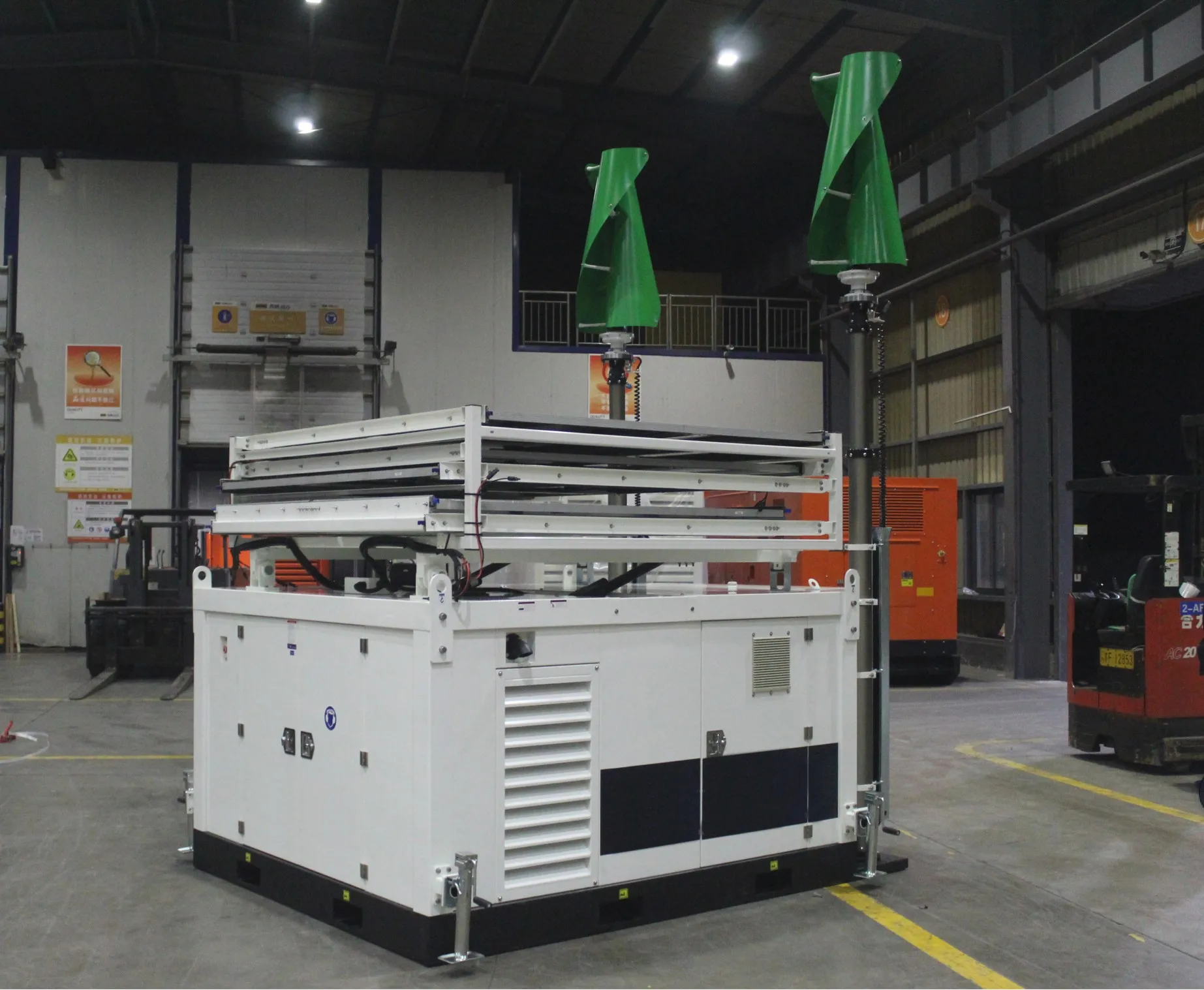 4KW Skid Solar Wind Genset Hybrid Generator As Mobile Power Station