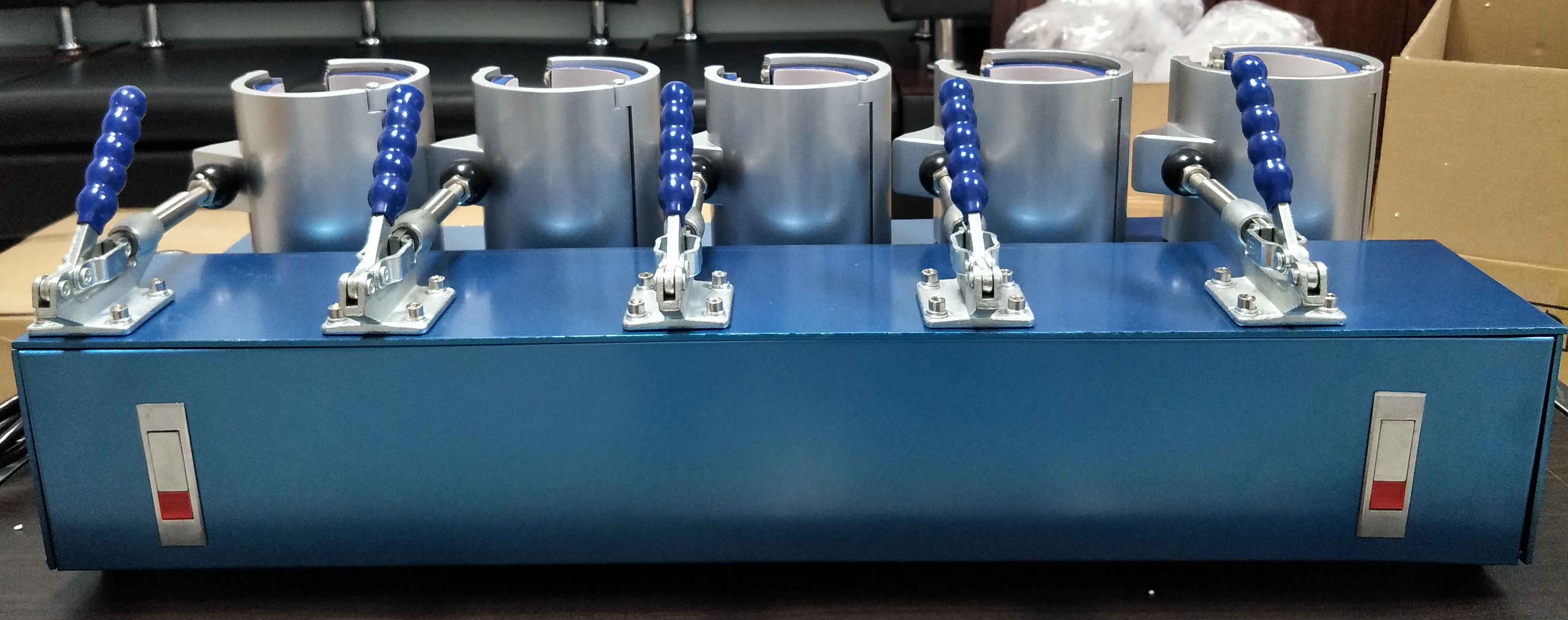 1500W Digital Heat Press Transfer Machine 11oz Sublimation Mug Electric Printing Paper Combo Semi-Automatic 220V New Motor Plate