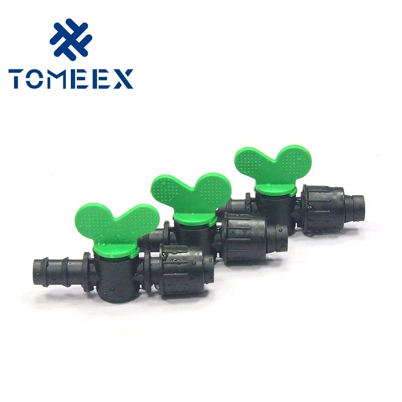 16mm Mini Irrigation Valve with rubber drip irrigation  Plastic Mini valve Irrigation Drip Tape Valve