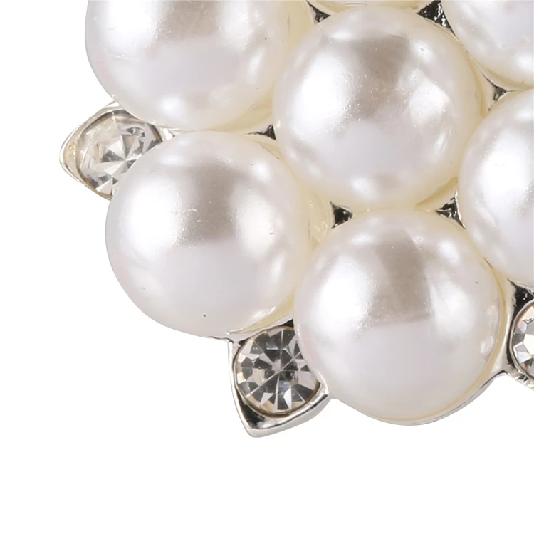 2cm Pearl Diy Alloy Diamante Crystal Bow Accessories Wedding Decoration Flower Rhinestones Buttons