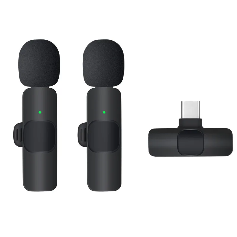 Wireless lapel microphone one drag two noise reduction listening reverb lapel type live microphone