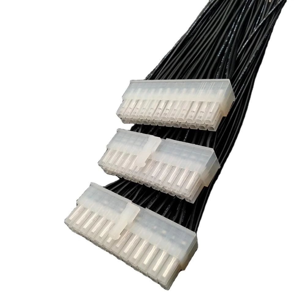 C3030 Molex Mini micro-fit 3.0 male to female computer power 24 pin connectors wire wiring cable harness