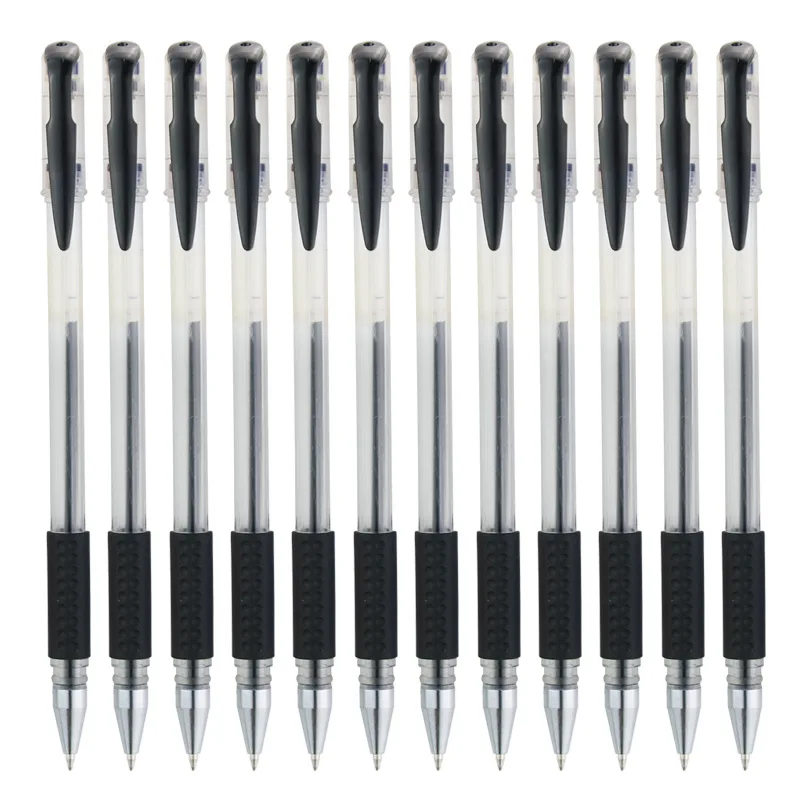 Wholesale European Standard 0.5mm Bullet Needle Carbon Water-based Pen Signature Gel Pen Black Eco-friendly Plastic Piano Pen 7g