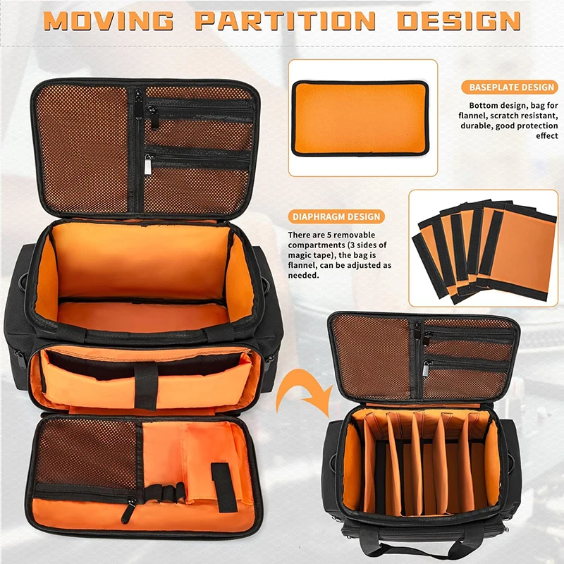Custom unique heavy duty waterproof music equipment accessories carry case Gig bag cord organizer cable file case dj bag case