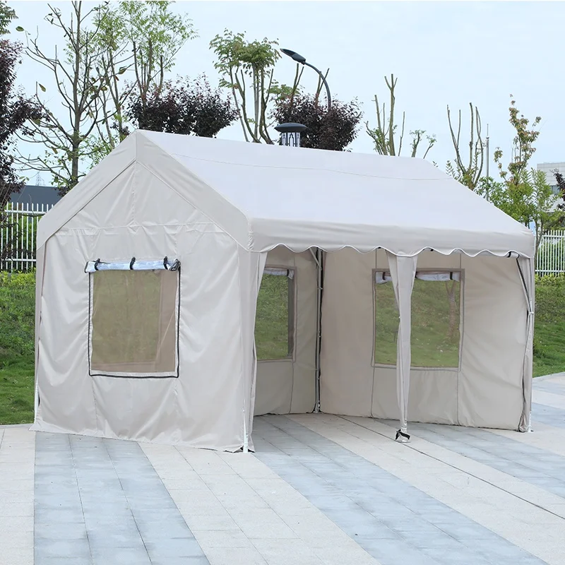 Sibada outdoor garden backyard with mesh mosquito repellent hard top gazebo