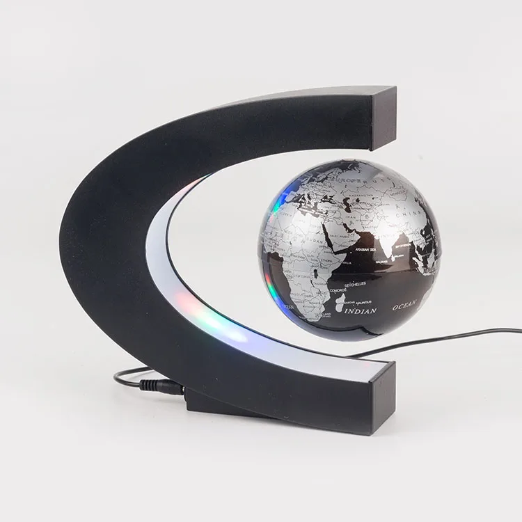 
Factory Luminous 4 Inch World Earth Globe Map Led Magnetic Levitating Rotating Floating Globe// 