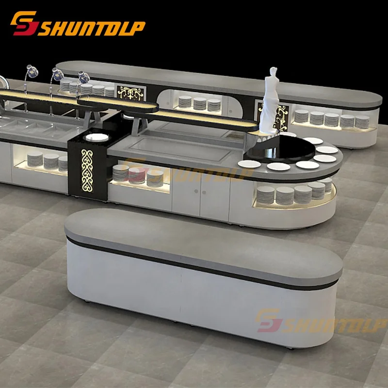 Роскошный коммерческий комбинированный стол для салата буфета бара витрина холодильник современный отеля буфет суши счетчик оборудование дизайн