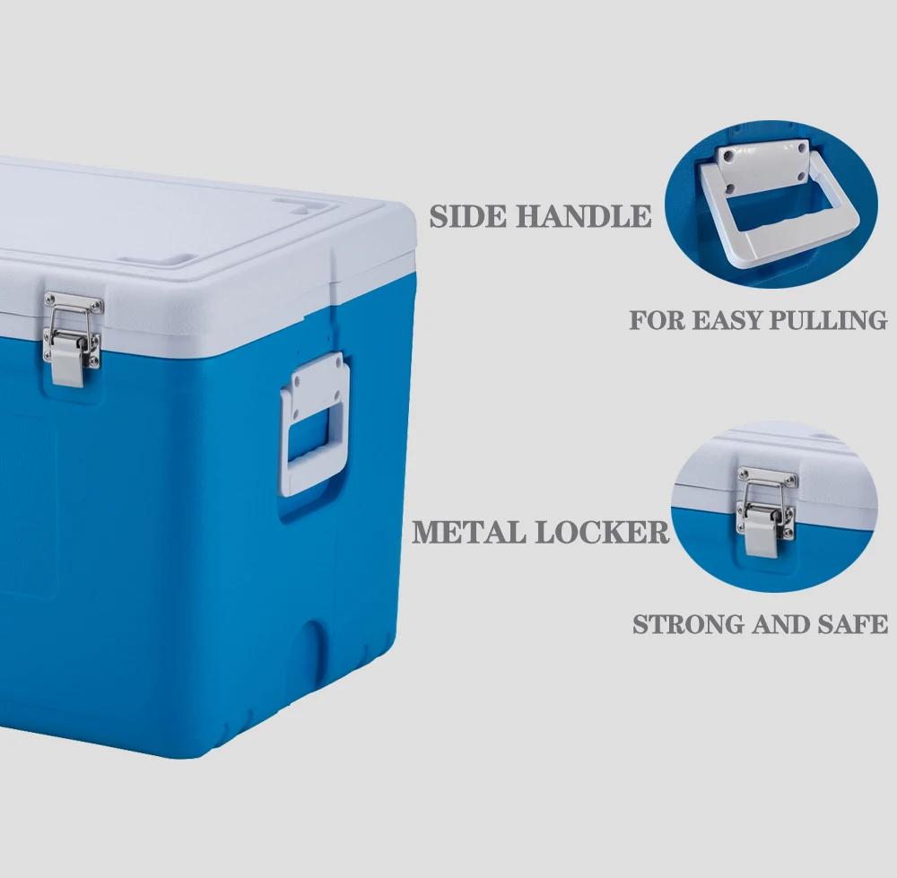 Plastic 50L Cooler Box Food Fruit Beer Cans Camping Outdoor Ice Box Cool Chilly Bin