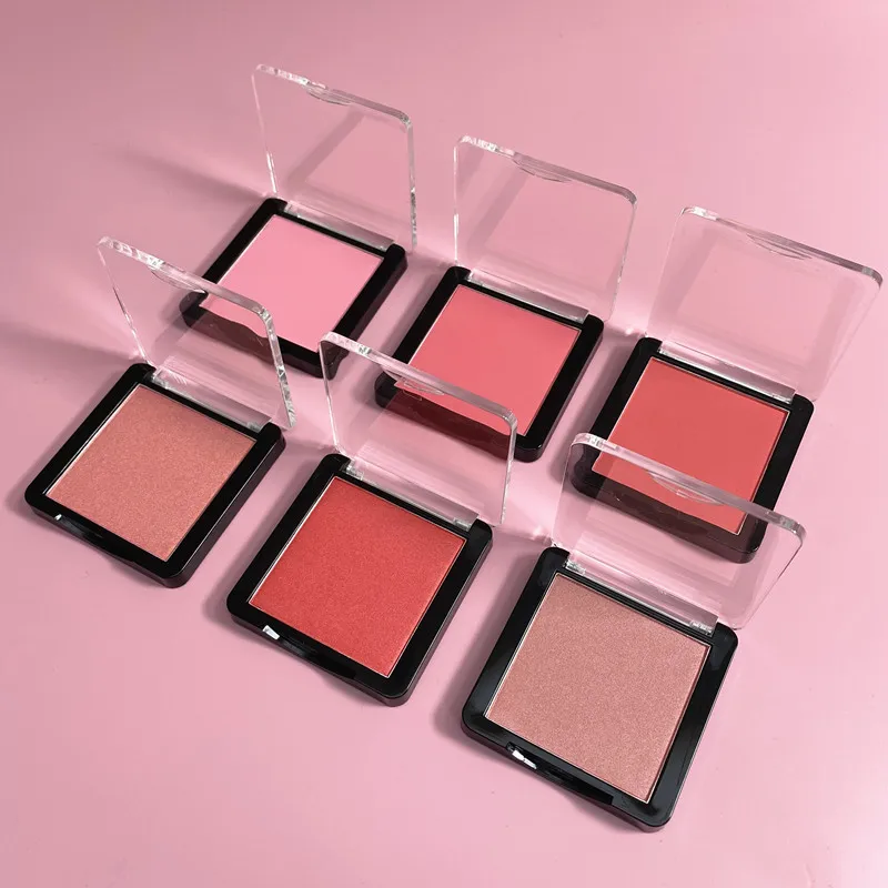 New Wholesale Make Your Own Brand Vegan Blush Pallets 12 Colors Makeup Powder Single Blush Palette Private Label