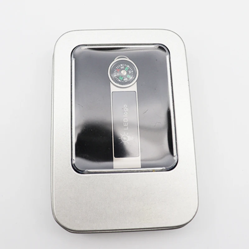 Metal compass  usb Custom thin paper clip LED light pendrive 8GB 16GB 32GB 64GB 128GB with glowing LOGO usb flash drive