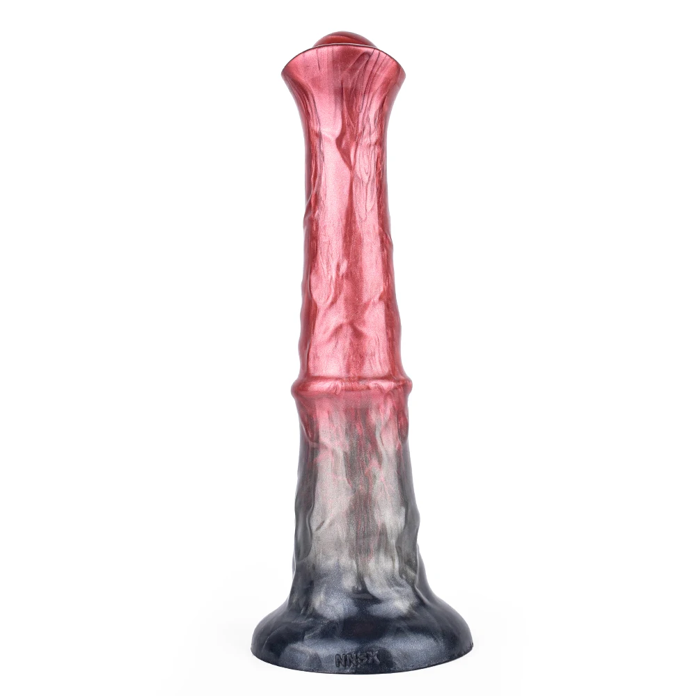 NNSX new product animal horse dildo anal plug sex toys gold knight color liquid silicone penis for woman