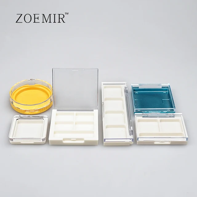 High Pigment Eyeshadow Palette Clear Highlighter Blush Compact Container Plastic Set Case for Cosmetic Kit Cream box