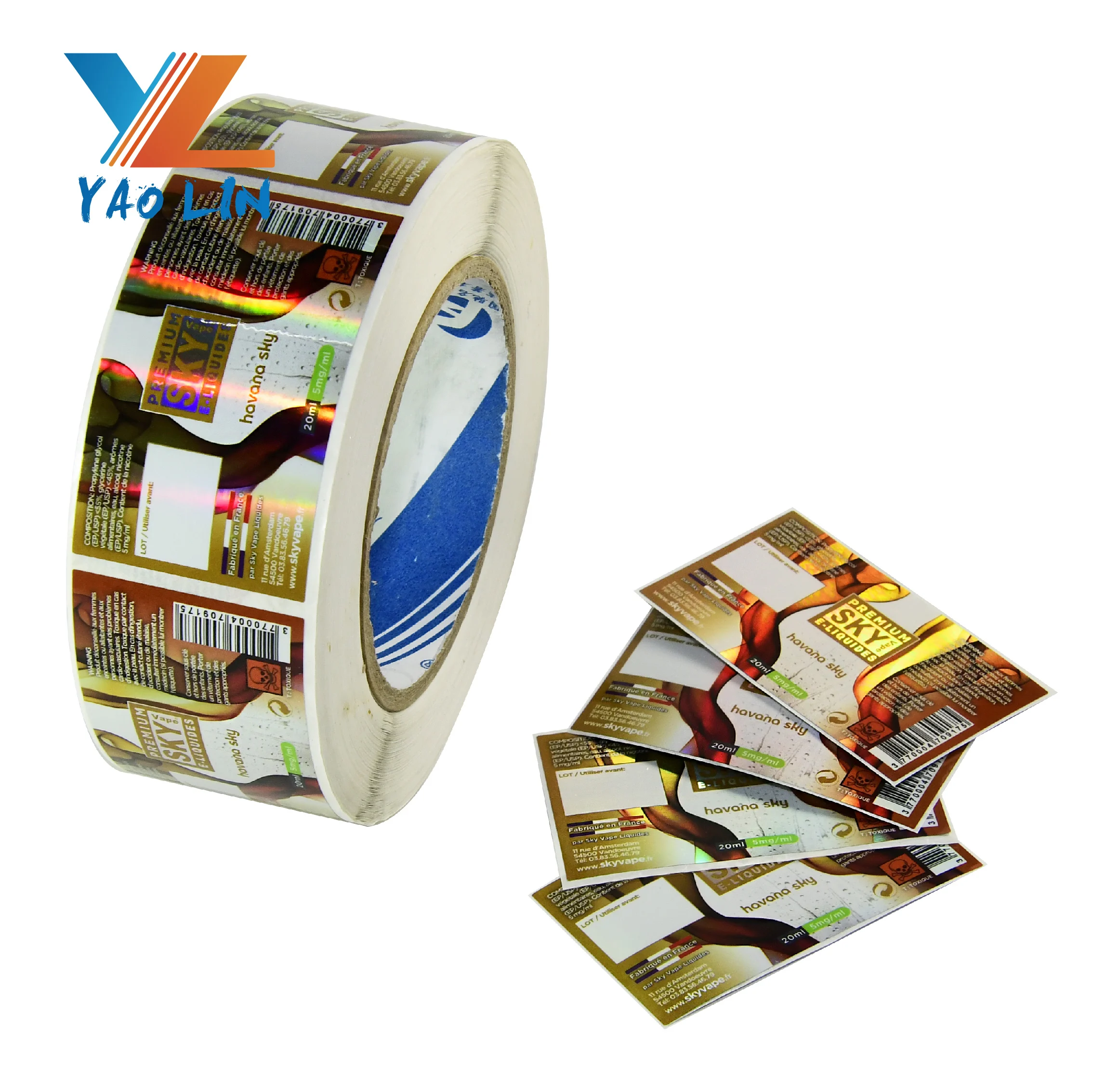 Free Design Steroid Pharma Hologram Vial Labels Custom print professional labs hologram Test E Cypionate steroid